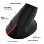 Souris Ergonomique Verticale USB Sans Fil 2.4G avec 3 Niveaux DPI ajustables 800 / 1200 / 1600 et 5 Contrôles Latéraux