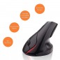 Souris Ergonomique Verticale USB Sans Fil 2.4G avec 3 Niveaux DPI ajustables 800 / 1200 / 1600 et 5 Contrôles Latéraux