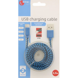 Sologic Câble USB pour chargeur et transfert de données 2m5