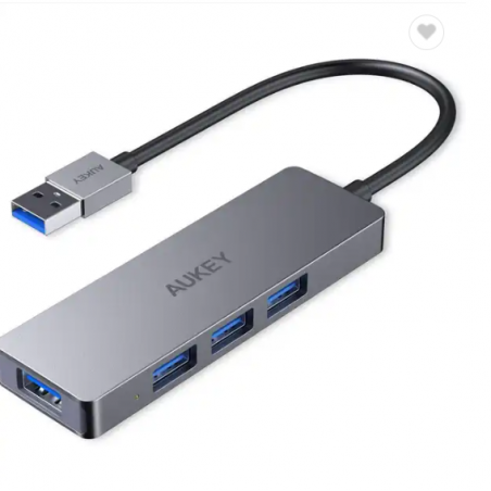 Data Hub 4 Ports USB 3.0 Ultra Fin avec câble étendu de 145 mm