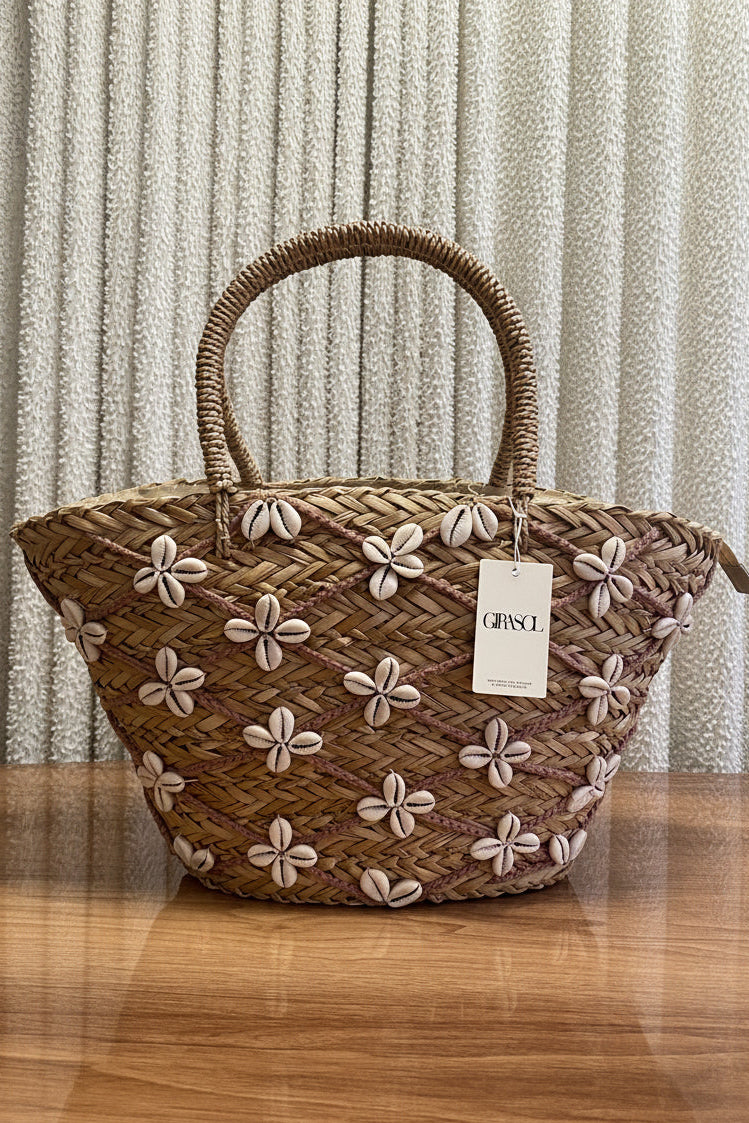 Bolso Artesanal “Mar” de Conchas Blancas  |Girasol Collection